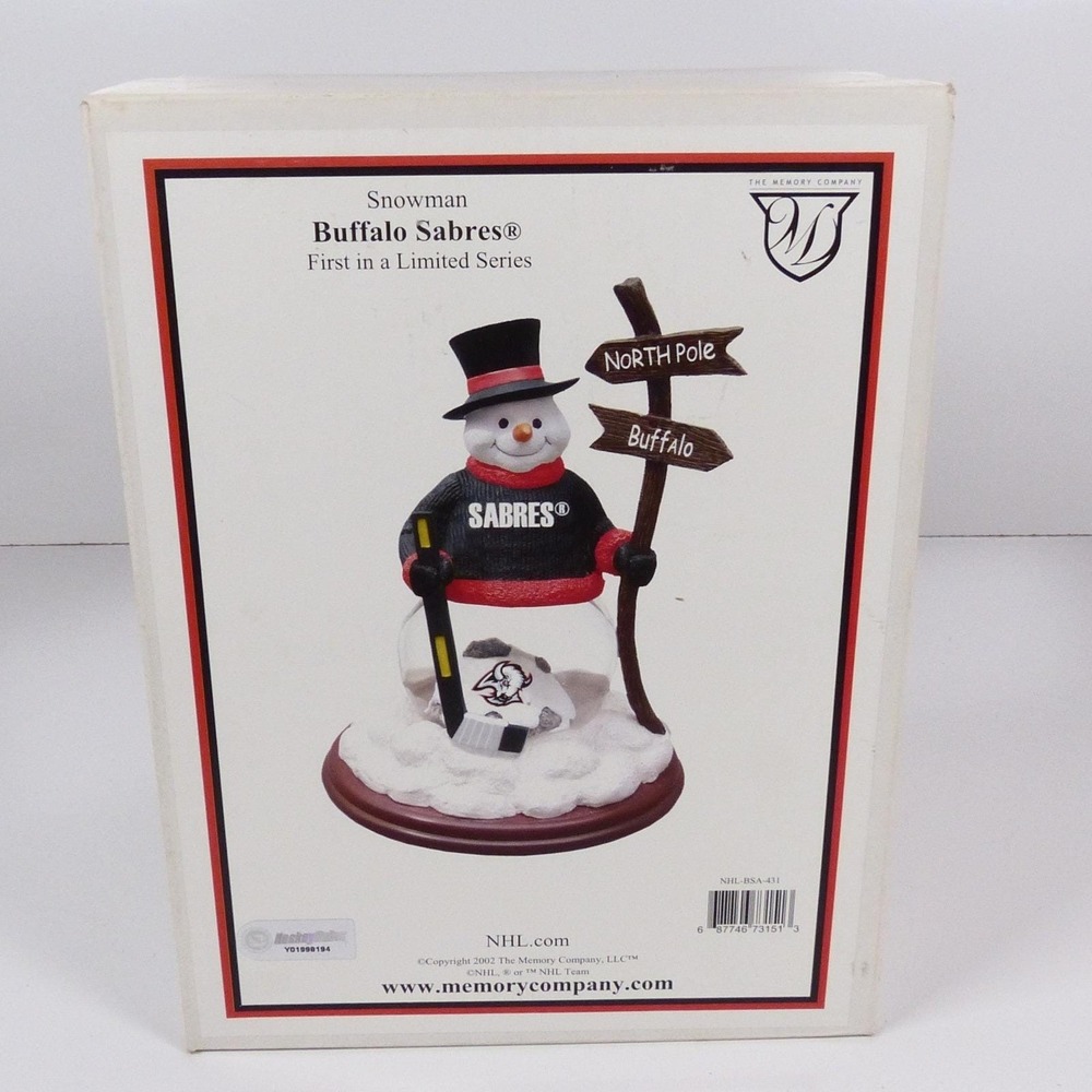 The Memory Company Buffalo Sabres Snowman Limited Series NHL Hockey New NOS Vtg